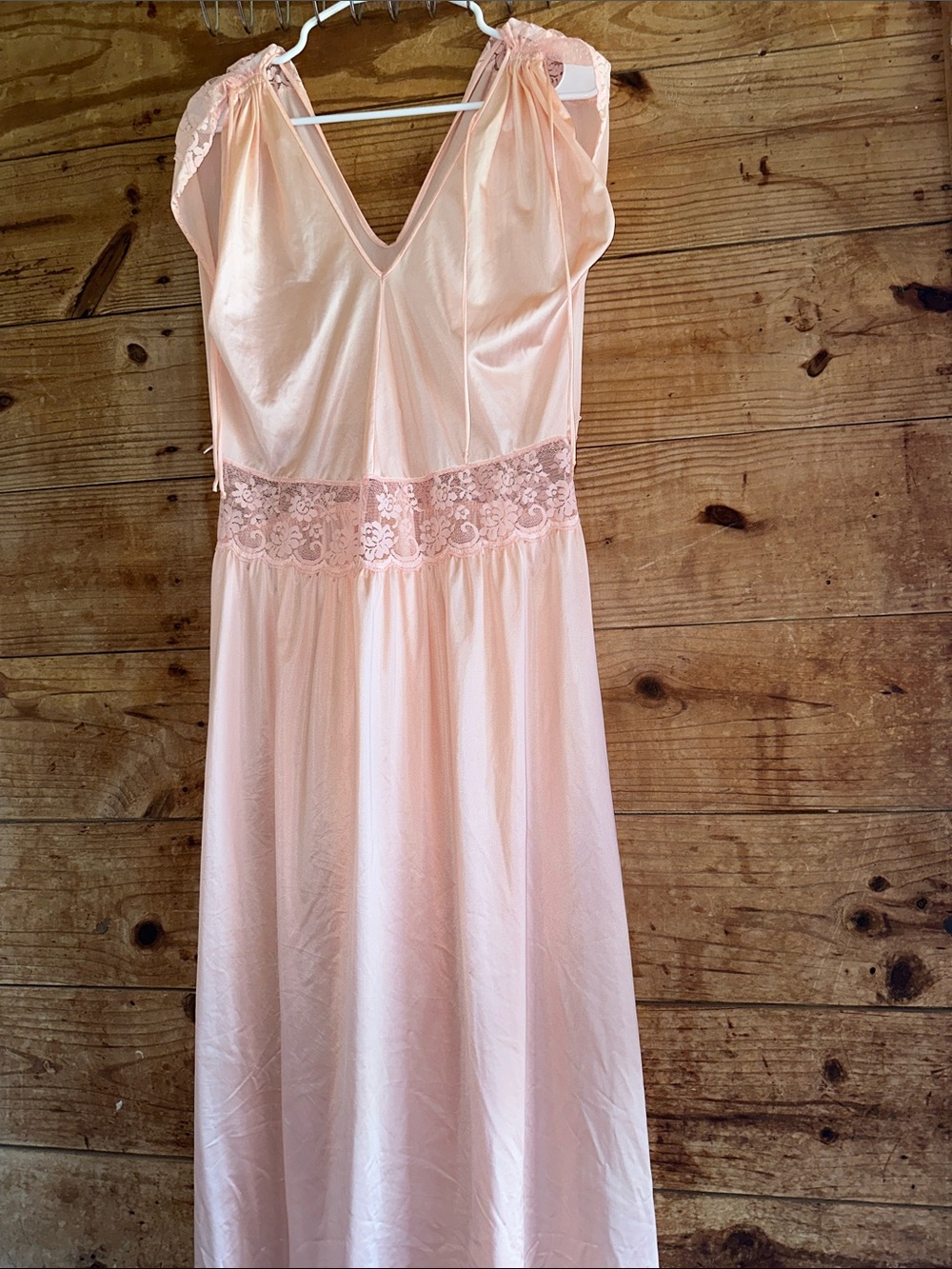 Vintage Maidenform Lace Peachy Nightgown